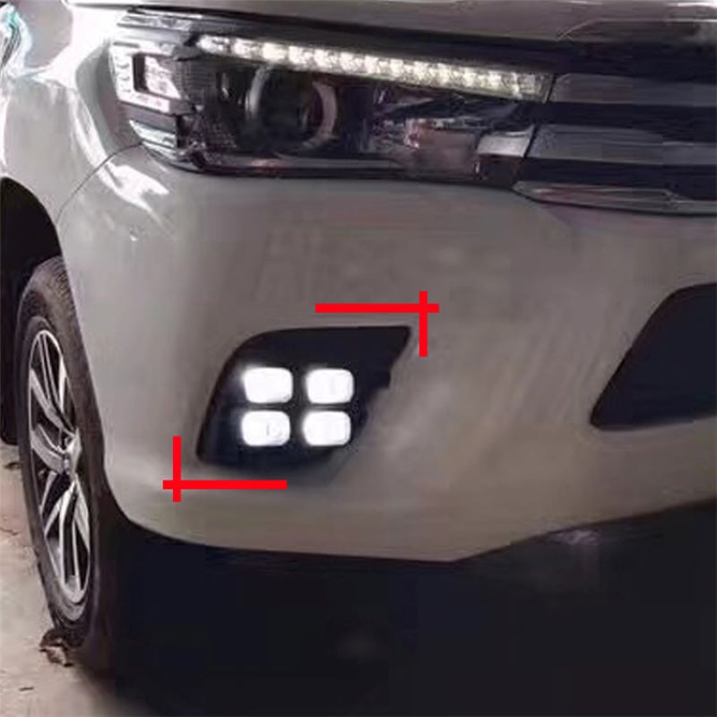 Faros de Toyota revo / Toyota Hilux 2014 - 2016, luces antiniebla Toyota / Toyota Hilux DRL